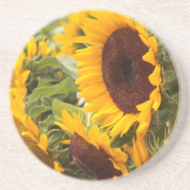 Dessous De Verre En Grès Sunflowers ! (Devant)