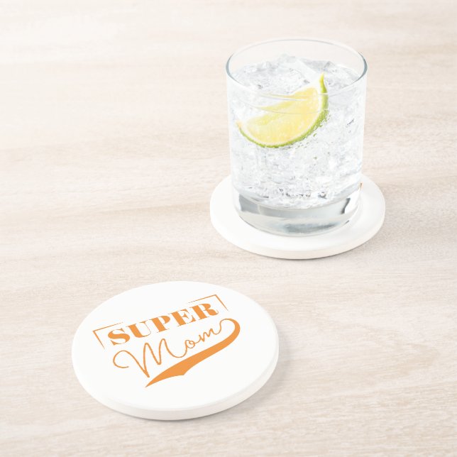 Dessous De Verre En Grès Super Maman (Côté)