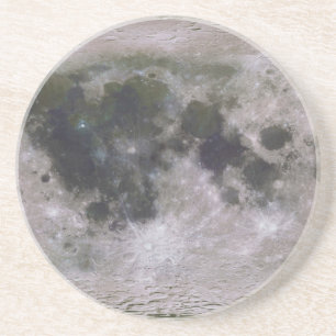 Dessous De Verre En Grès Surface topographique de la lune de la terre