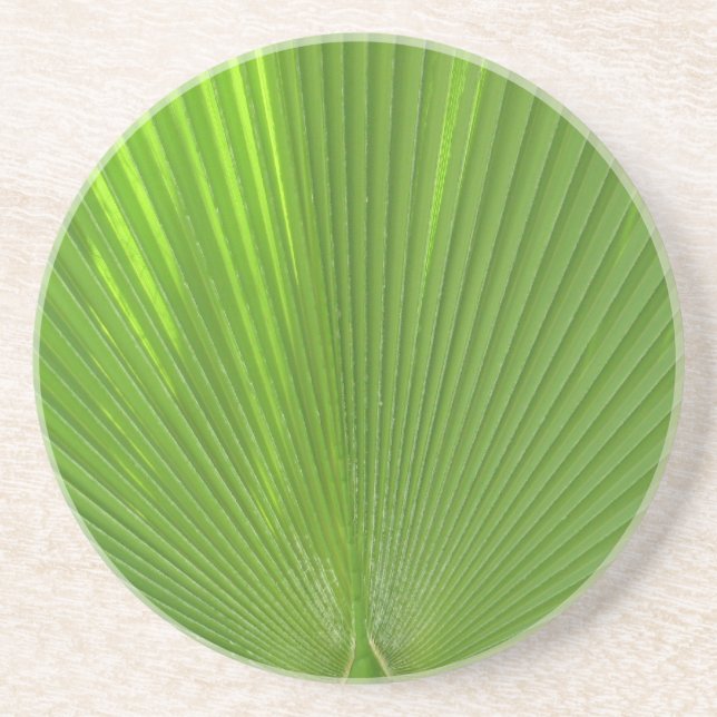 Dessous De Verre En Grès Surfaces naturellement Cool_Palm Frond rayonnant (Devant)