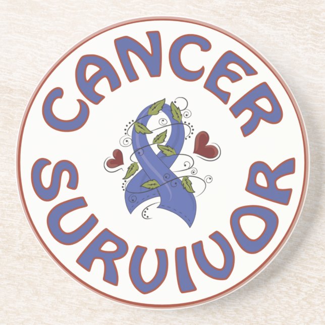 DESSOUS DE VERRE EN GRÈS SURVIVANT DU CANCER (Devant)