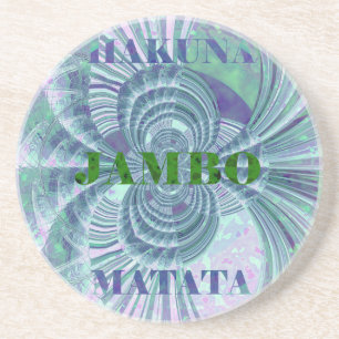 Dessous De Verre En Grès Swaga Jambo Hakuna Matata Kenya Giraffe Safari Wo