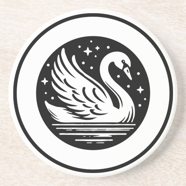 Dessous De Verre En Grès Swan (Devant)