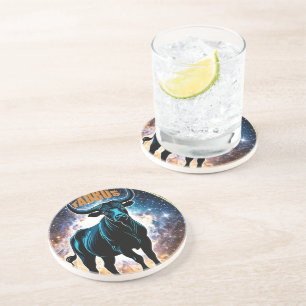 Dessous De Verre En Grès Symbole astrologique de Taurus
