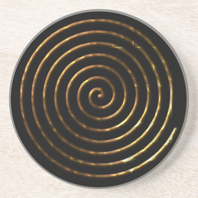 Dessous De Verre En Grès Symbole celtique de la spirale (Devant)