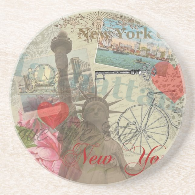 Dessous De Verre En Grès Symbole d'Art de New York (Devant)