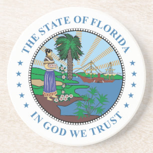 Dessous De Verre En Grès Symbole de Floride