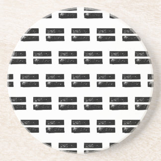 Dessous De Verre En Grès Symbole de mathématiques "égal" noir et blanc Lino