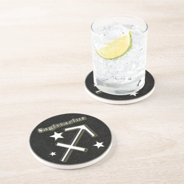 Dessous De Verre En Grès Symbole de Sagittaire (Côté)