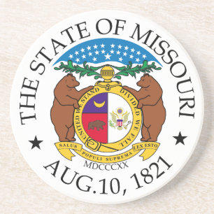 Dessous De Verre En Grès Symbole du Missouri