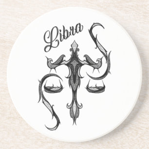 Dessous De Verre En Grès Symbole du zodiaque Balance