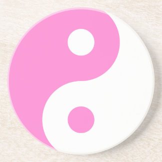 Dessous De Verre En Grès Symbole Yin Yang Rose