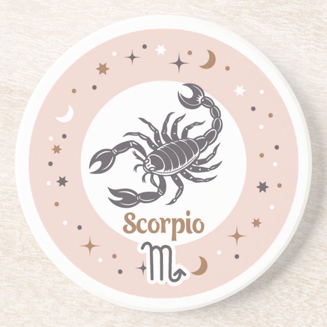 Dessous De Verre En Grès SYMBOLE Zodiaque Scorpio (Devant)