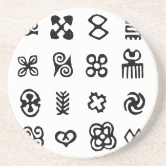 Dessous De Verre En Grès Symboles africains Adinkra