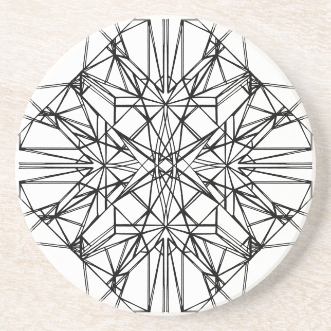 Dessous De Verre En Grès symétrie géométrique (Devant)