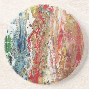 Dessous De Verre En Grès Symphonie du Chaos - Palette de l’artiste Abstrait