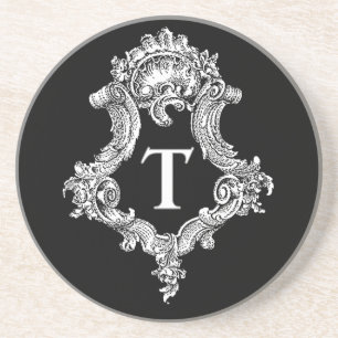 Dessous De Verre En Grès T Monogramme initial