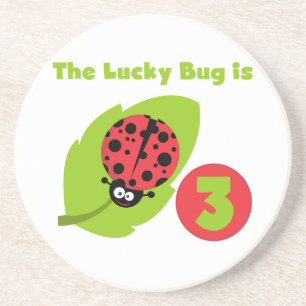 Dessous De Verre En Grès T-shirts et cadeaux 3e anniversaire Lucky Bug
