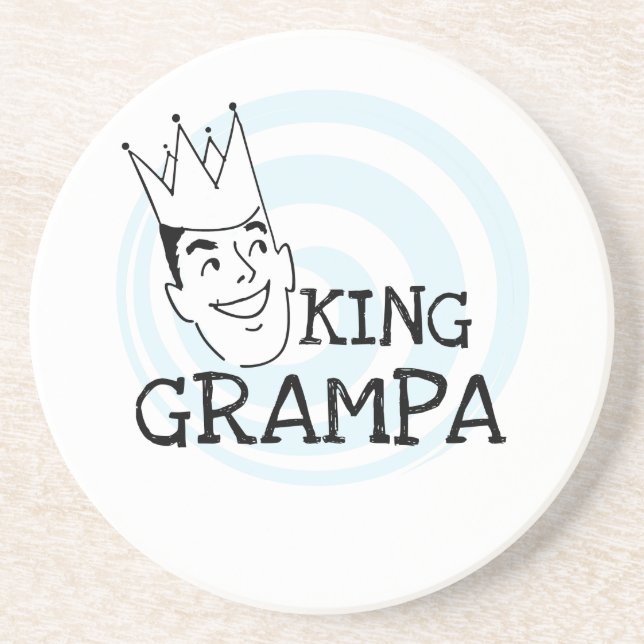 Dessous De Verre En Grès T-shirts et cadeaux King Grampa (Devant)