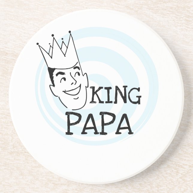 Dessous De Verre En Grès T-shirts et cadeaux King Papa (Devant)