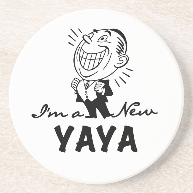 Dessous De Verre En Grès T-shirts et cadeaux Yaya Yaya souriants (Devant)