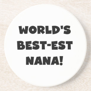 Dessous De Verre En Grès T-shirts noir et blanc du Meilleur-est Nana du