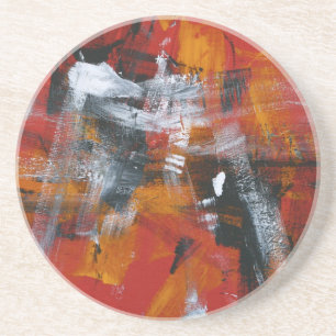 Dessous De Verre En Grès Tableau Abstrait 57 Réveillé