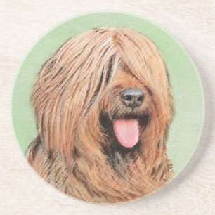 Dessous De Verre En Grès Tableau de bord - Joli art original chien