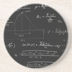Dessous De Verre En Grès Tableau noir de statistiques