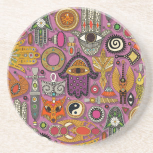 Dessous De Verre En Grès talismans pivoine