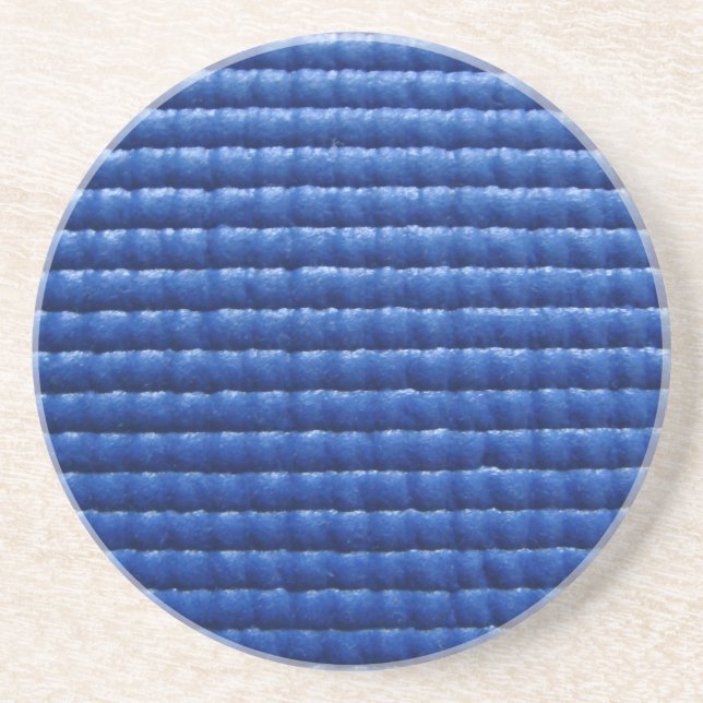 Dessous De Verre En Grès Tapis collant bleu de yoga (Devant)