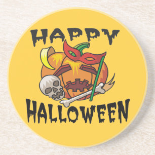 Dessous De Verre En Grès Tapis de citrouille pour soirée Halloween