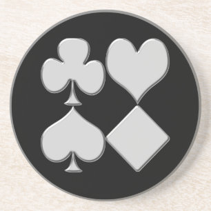 Dessous De Verre En Grès Tapis de poker en forme de cartes à jouer
