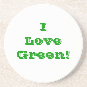 Dessous De Verre En Grès Tapis de souris I Love Green