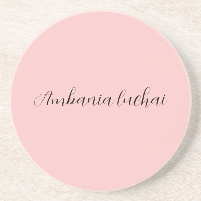 Dessous De Verre En Grès Tapis de verre minimaliste moderne rose champagne  (Devant)
