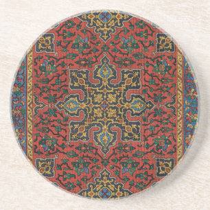 Dessous De Verre En Grès Tapis Persan Rouge Bleu Classique