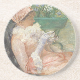 Dessous De Verre En Grès Tasse de thé de Mary Cassatt, impressionnisme Vint