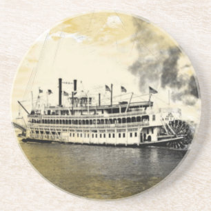 Dessous De Verre En Grès Tasse vintage New Orleans River Stern Wheeler