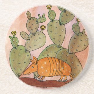 Dessous De Verre En Grès Tatou du Texas