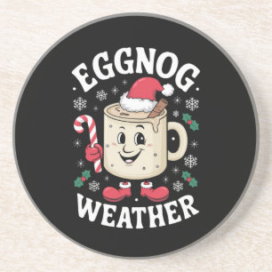 Dessous De Verre En Grès Temps de lait de poule Noël Noël rétro