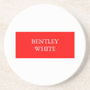 Dessous De Verre En Grès Tendance Rouge Blanc Style Simple Simple Plaque Vo