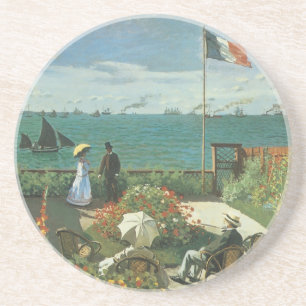 Dessous De Verre En Grès Terrasse au bord de la mer de Claude Monet