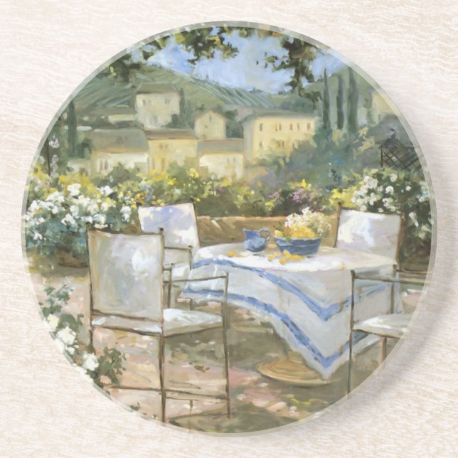 Dessous De Verre En Grès Terrasse de la Toscane (Devant)