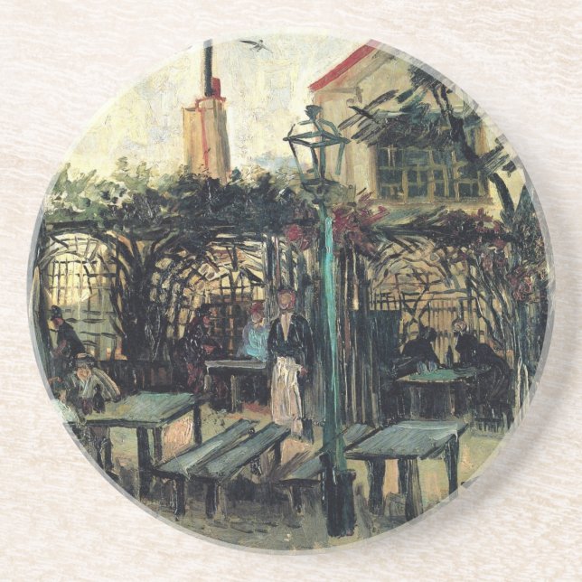Dessous De Verre En Grès Terrasse d'un Café, Montmartre par Vincent van Gog (Devant)