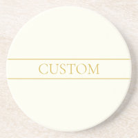 Texte personnalisable simple et élégant | Or blanc
