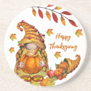 Dessous De Verre En Grès Thanksgiving Gnome