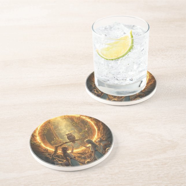 Dessous De Verre En Grès The Portal Between Trees (Côté)