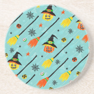 Dessous De Verre En Grès Thème Halloween Witchen sans couture