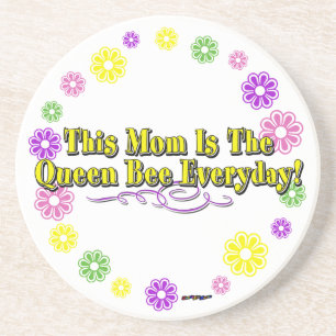 Dessous De Verre En Grès This Mama Is The Queen Bee Everyday Type FlowerRin