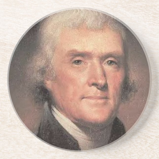 Dessous De Verre En Grès Thomas Jefferson (Devant)